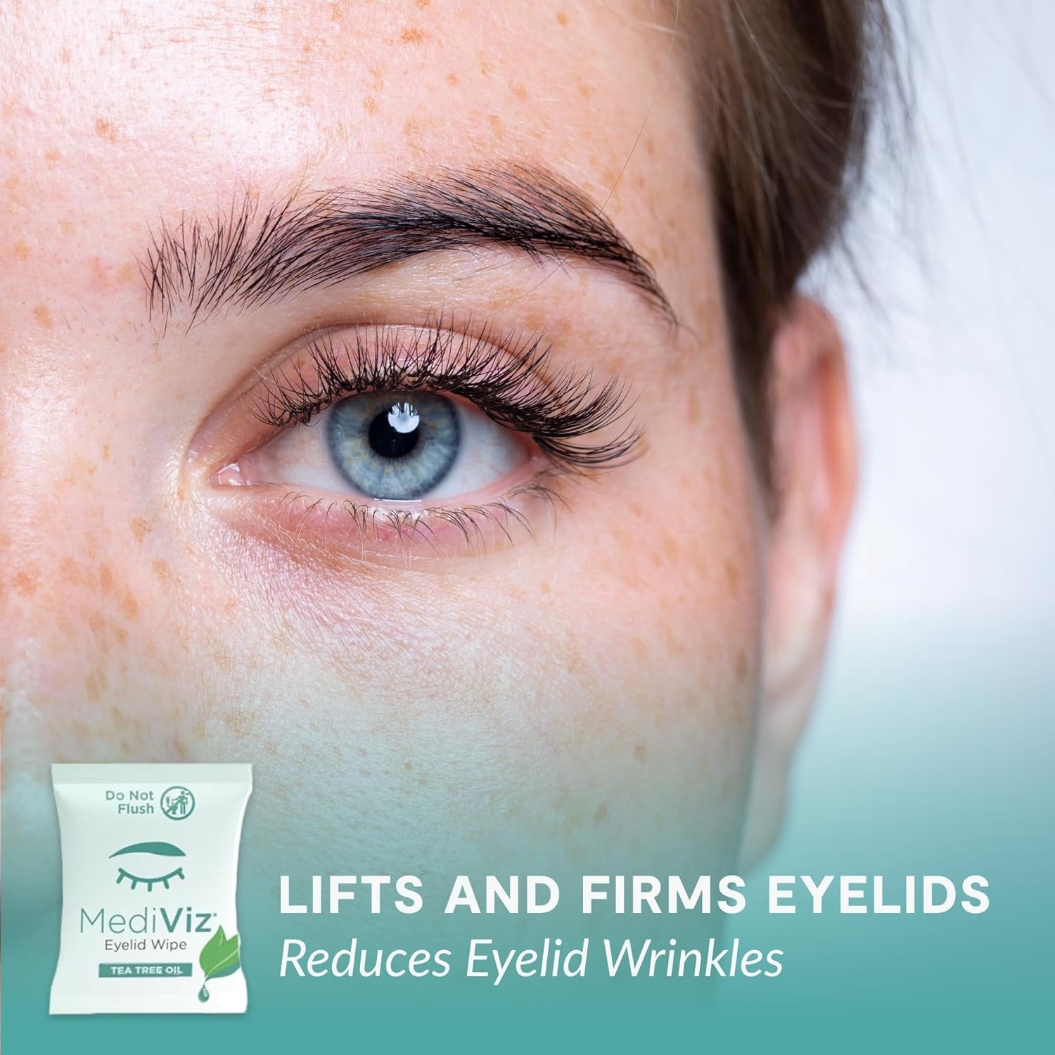 Tea Tree Eyelid Cleanser Wipes – 30 Single-Use Towelettes – Eyelash & Eyelid Wipes for Soothing Dry Eye Irritation, Demodex Removal & More