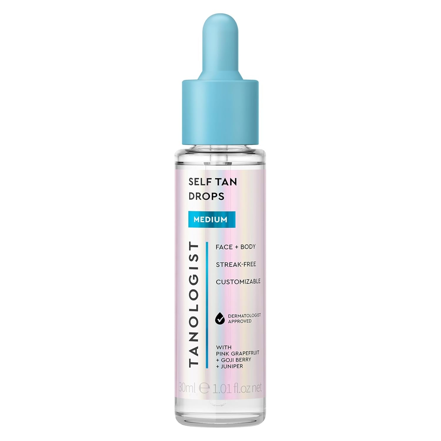Face and Body Self Tan Drops, Medium - Bronzing Drops - Illuminating Self Tanning Drops, Natural Ingredients & Vegan - 1.01 Fl Oz